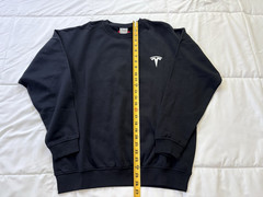 OFFICIAL Black Tesla Men’s Sweatshirt Logo Crewneck Size M Unisex Brand New