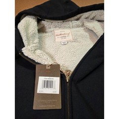 Weatherproof Vintage Mens XL Black Faux Fur Lined Full Zip Hoodie NWT