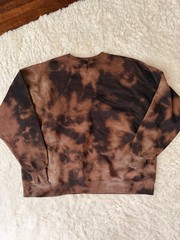Hanes Men’s 2XL Black And Brown Tie-Dye Crewneck Sweatshirt
