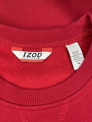 IZOD Performx Mens Red Pullover Sweatshirt M Made In Kenya Crewneck