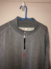 Vintage Specialized 1/4 Zip Gray Embroidered Pullover Sweatshirt Sz L Cycling