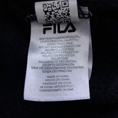 FILA sweatshirt Men M slim/knit+fleece/3 color block/long sleeves/1/4 zip/logo