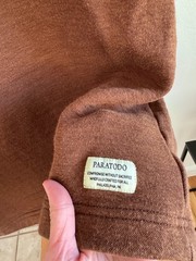 Paratodo sweatshirt tee, brown and plum, cotton deadstock unisex brooklyn street