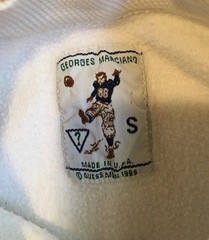 Vtg 80s GUESS USA Jeans Faded Spellout Sweatshirt S Designer Hip Hop Grunge ASAP