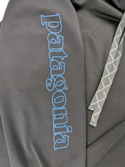 Patagonia Black Pullover Hoodie 100% Polyester Gorpcore Outdoor Size Medium Mens