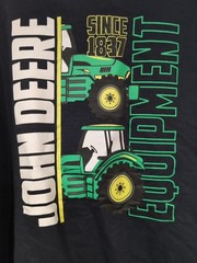 John Deere Pullover Hoodie Sweatshirt Navy Kangaroo Pouch Size Large NWT