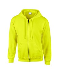G126 Gildan DryBlend Adult 50/50 Full-Zip Hooded Sweatshirt -Safety Green-S