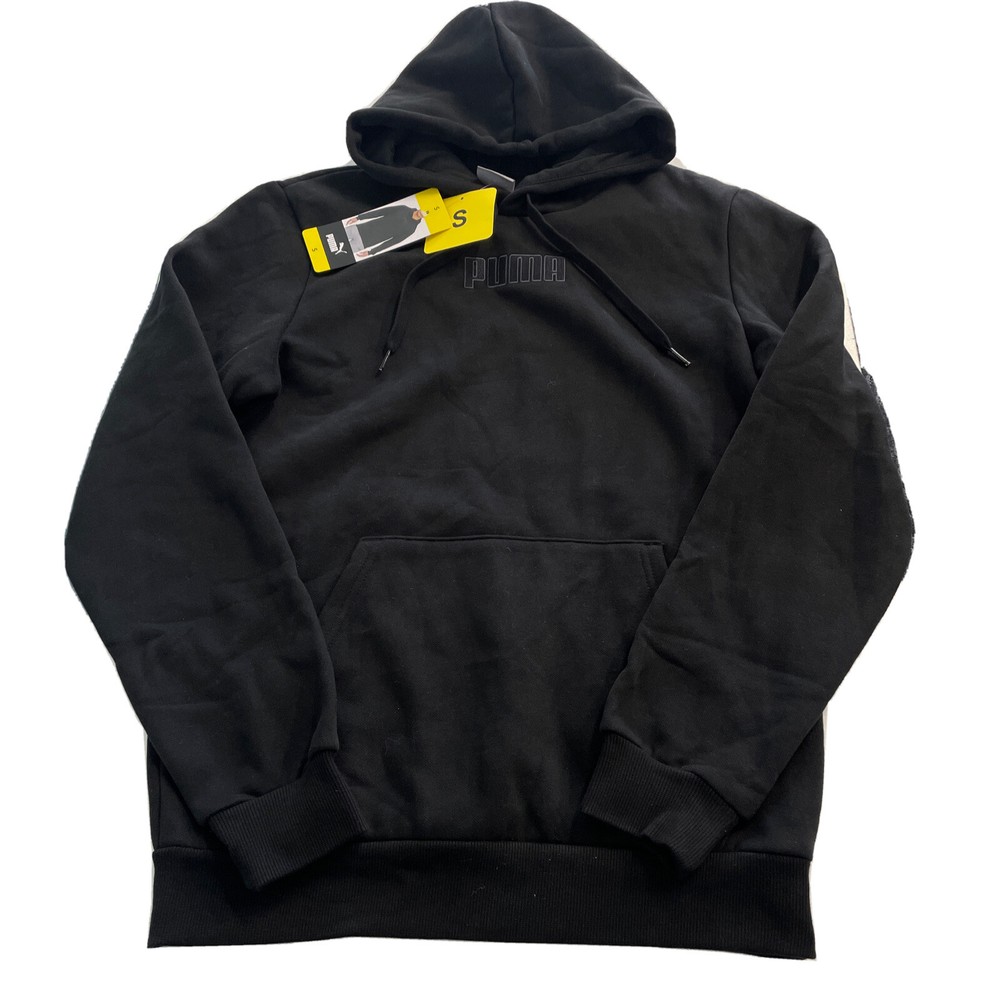 Puma NEW Mens Modern Basics 22 Hoodie SMALL NEW Black Front Kangaroo Pocket S