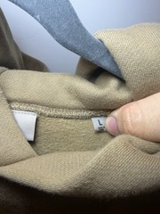 Fear of God Essentials Hoodie Taupe Olive Khaki Pullover Sweatshirt Size L