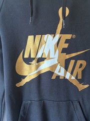 Nike Air Jordan Jumpman Classics Hoodie Black/Gold Men’s Size S DH9504-012