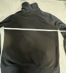 H&M Men’s Black & White Cloud Graphic Sweatshirt Hoodie Funnel Neck Sz Large
