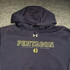 Under Armour Pentagon Hoodie Department Of Defense Mens Navy Blue Size Medium