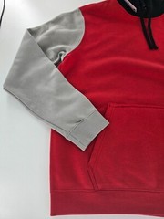 Nike Color Block Club Fleece Pullover Hoodie Men’s L Red/Black New
