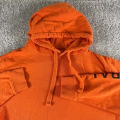 Municipal Sport Utility Gear Orange Hoodie Mens Large Cotton Rayon Sweatshirt