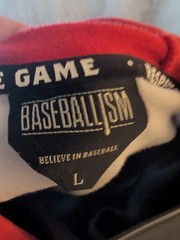 United States Baseball Hoodie Size L – Red/White/Navy Blue – Used Colorblock