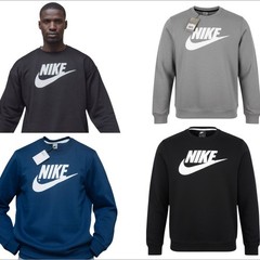 Nike Sweatshirt Men’s Sportswear Club Fleece Crew Neck Futura Logo Jumper – New