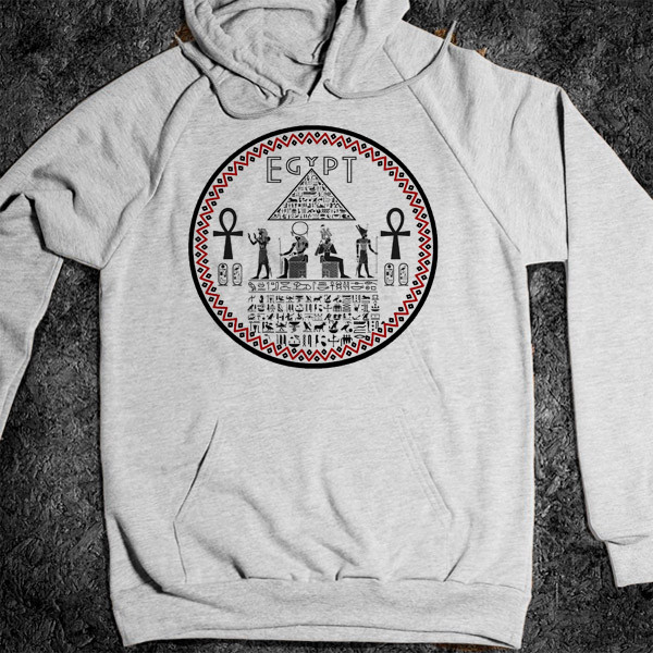 Egyptian Hieroglyphics Hoodie Pharaoh King Tut Nefertiti Egypt Eye Of Horus XXII
