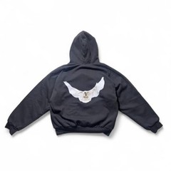 Yeezy Gap Balenciaga Shrunken Dove Hoodie Black Large (Check Description)