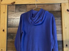 Mens Small Hoodie Plain Purple White Sewn Swoosh Long Sleeve Pullover Sweatshirt