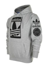 Adidas Men’s Original Trefoil Street Graphic Front Pocket Active Pullover Hoodie