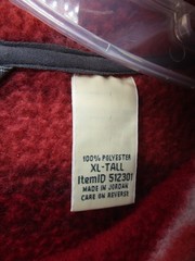 LL Bean Sweatshirt Men XL Tall Red Deep Pile Fleece 1/4 Zip Southwest Aztec Camo