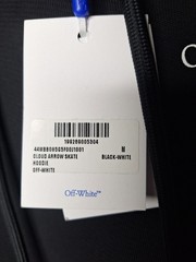 Off-White c/o Virgil Abloh Cloud Arrow Skate Hoodie Black Mens Medium Oversized
