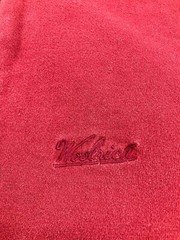 Vintage Woolrich Sweatshirt Mens Large Red Deep Ruby Fleece Pocket Quarter Zip