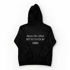 Acne Studios Stockholm 1996 Logo Hoodie Black Pullover Oversized Unisex – Size L