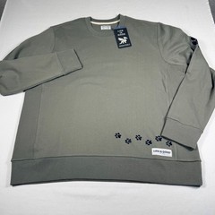 Life is Good Sweatshirt XL Sage Green Simply True Walking Paws Crewneck NEW