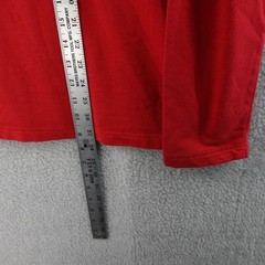 Tommy Hilfiger Mens L Gray Red Color Block Long Sleeve Crew Neck T-Shirt Y2K