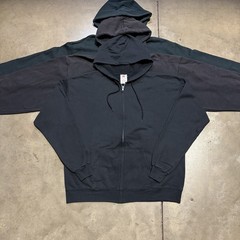 Lot 5 Vintage Sweatshirts Zip Up Hoodie Blank Black M-XL Faded 90s 00s Y2K USA