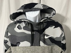 Nike Dri-Fit Men’s Gray Black White Camo Hooded Sweatshirt Hoodie Medium M
