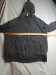 Weatherproof Vintage Full Zip Hoodie Mens Medium Gray Sherpa Fleece Lined Pocket