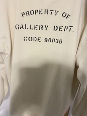 Men’s Beige Pullover Hoodie L Graphic Logo Print Drawstring Kangaroo Pocket