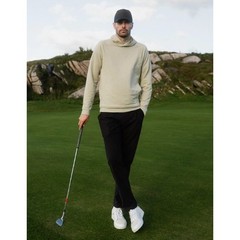 Mantra Essential Hoodie Men M Tan Pima Cotton Tencel Raglan Sleeve Pullover Soft
