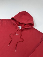 Vintage Nike Center Swoosh Hoodie Sweatshirt Baggy Y2K Deep Red Men’s Size 2XL