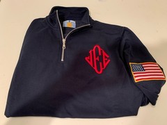 NEW JE Quarter Zip SWEATER Blue USA 1/4 ZIP JEE Sweatshirt USA SELLER