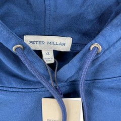 PETER MILLAR Mens XL Lava Wash Hoodie Pullover Navy Blue Soft Cotton NEW