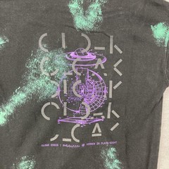 CLOAK Hidden In Plain Sight Graphic Hoodie Mens Unisex XL Black Bleach Wash