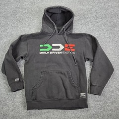 Daily Driven Exotics DDE Hoodie Mens Small Black Pullover Logo Fleece Racing