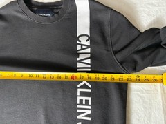 Calvin Klein Jeans Men’s Black Sweatshirt White Spell-Out Long Sleeve Cotton Lg