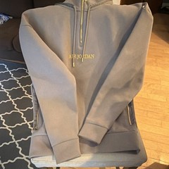 Jordan Men’s Gray 1/4 Zip Pullover Hoodie w/ Pockets High Neck Size S