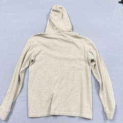 Katin Hoodie Mens Medium Beige Lightweight Knit Pullover Solid Logo All Season