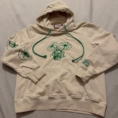Men’s CHNGE Hoodie Beige Grow Learn Sz M BOHO Sustainable Terry Lined Organic