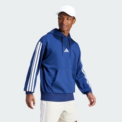 adidas Essentials 3-Stripes Fleece Hoodie Blue