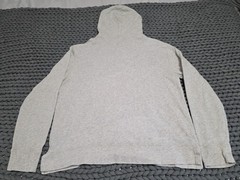 Todd Snyder Light Heather Gray Pullover Henley Hoodie Lightweight Sweatshirt LG