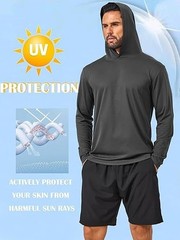 5 Pack Men’S Lightweight Pullover Hooded Tees – Long Sleeve Sweatshirts for Gym,