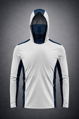Men Long Sleeve Fishing Hoodie Mask Anti-UV Sun Protection Clothes Fish Shirt