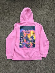 H&M Marvel Comics S Pink Pullover Hoodie Mens Long Sleeve Graphic Print