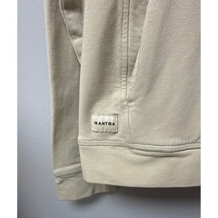 Mantra Essential Hoodie Men M Tan Pima Cotton Tencel Raglan Sleeve Pullover Soft